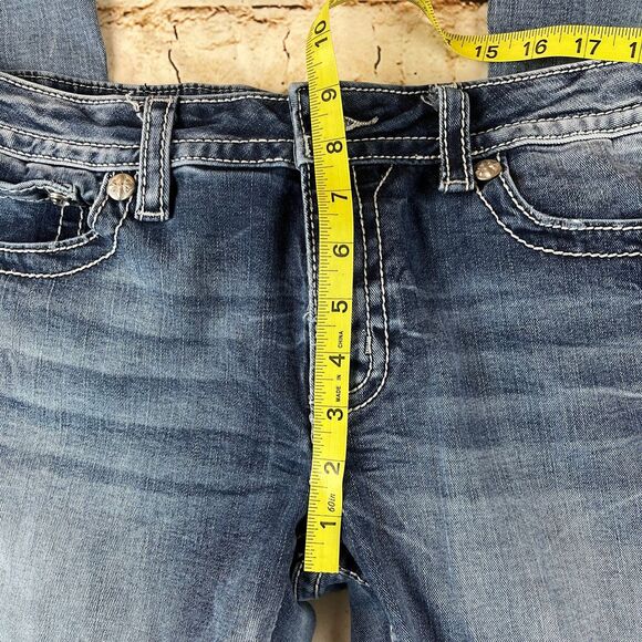 Miss Me Embellished Rhinestone Pocket Jeans sz 32 - Picture 5 of 6